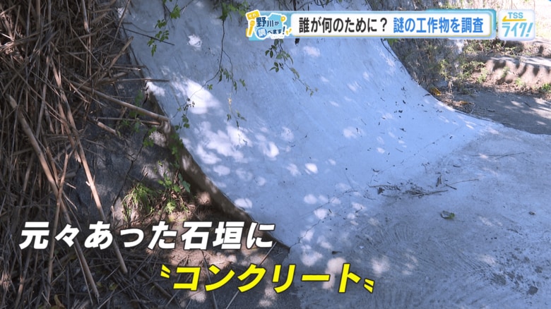 元々あった石垣にコンクリート