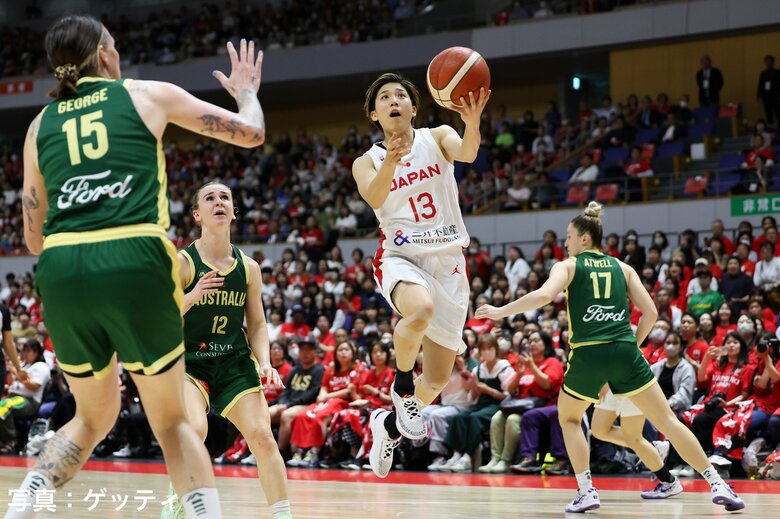 オーストラリア戦での町田瑠唯（21日、札幌市・北海きたえーる）