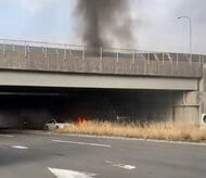 【詳報】坂出市の瀬戸中央道　坂出IC近くの国道１１号で車両火災　”トラックから火が出ている”【香川】