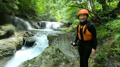 遊び方無限大「シャワークライミング」を体験 川にジャンプし滝修行…豪雨災害乗り越え2年ぶり復活【島根発】