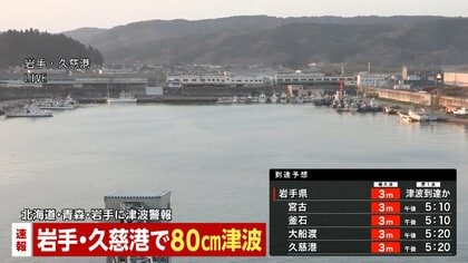 【速報】海上保安庁が津波警報の海域で被害状況を確認中　ヘリや巡視船など出動　大きな被害確認されず　岩手・北海道・青森