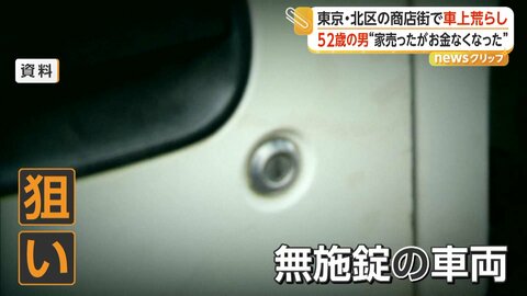 人気商店街で車上荒らし52歳男を逮捕　配送で運転手が離れたスキを狙う手口　盗んだ金で漫画喫茶などで生活