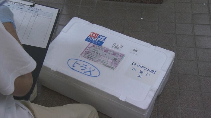 宮城県から届いた検体 県内の海や河川で獲れた魚などが届けられていた