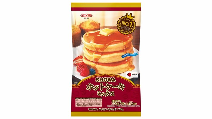 「SHOWAホットケーキミックス」(200g×3)は460円が485円(税別)に