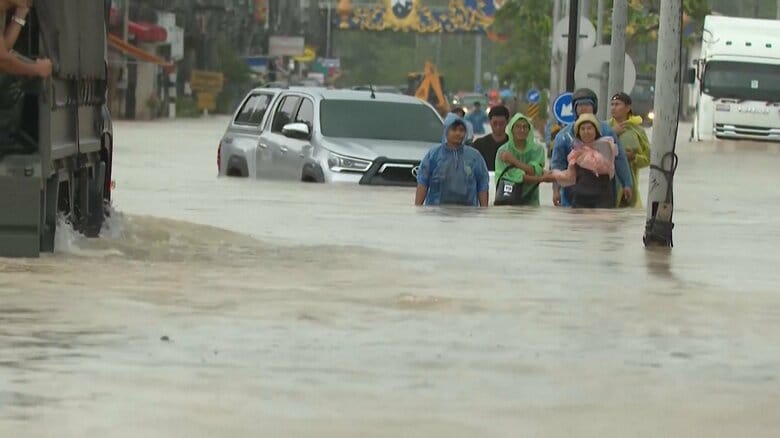 タイの洪水で33人死亡270万人被災　政府は「非常事態宣言」｜FNNプライムオンライン