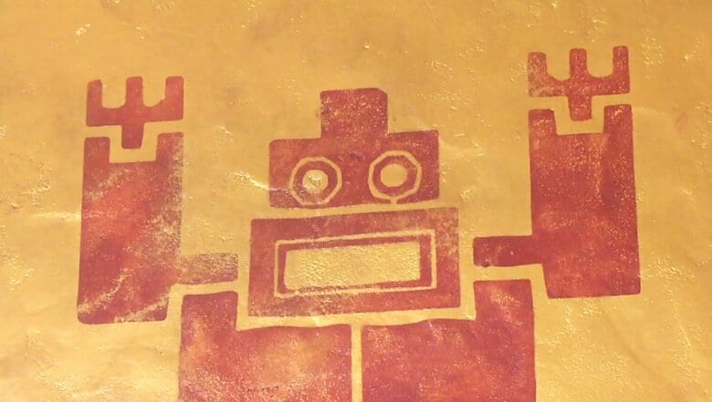 「黄金のしんでん」の壁画