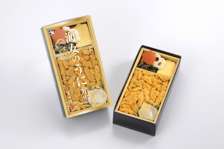 静岡県内でも販売された「海女のうに弁当」（提供：静岡県）