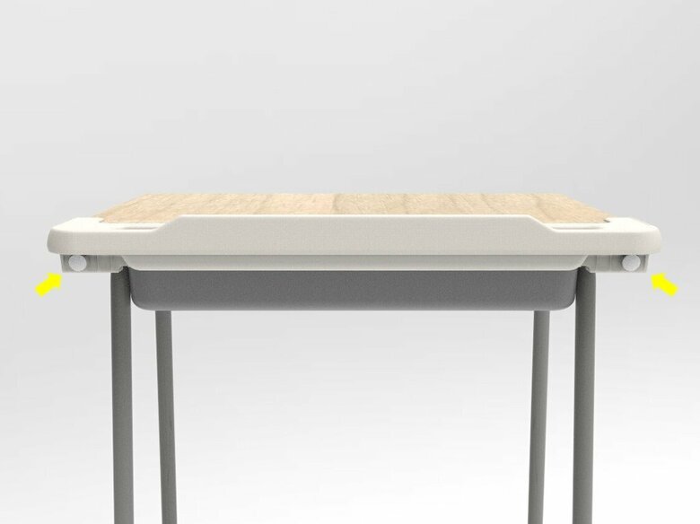 着脱は2カ所のボルト操作のみ（提供：コクヨ株式会社）