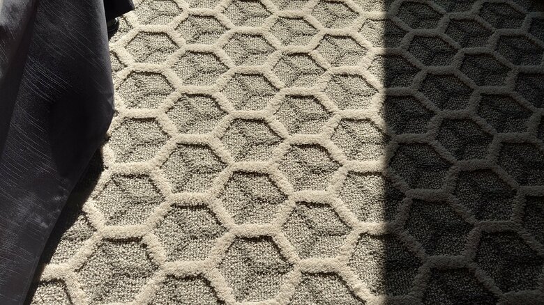 一部の部屋の床はサッカーボールの模様