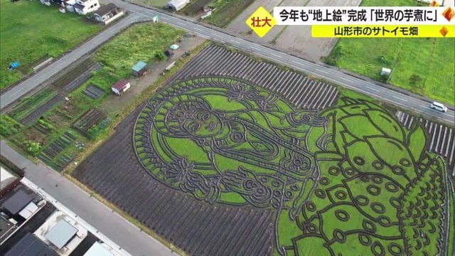 インドの神様「ラクシュミー」が地上絵に