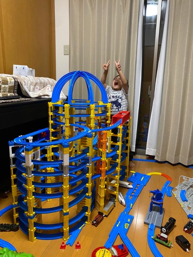 こうきくんが初めて作ったタワー