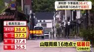猛暑続く　今季最高の津和野38.4℃、松江37.4℃　鳥取県西部で40代男性が死亡…熱中症の疑い