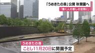 「都市で働く人の癒しの空間に」大阪・梅田の再開発「うめきたの森」公開　１１月２０日開園　四季感じる桜などの木や滝などを整備　