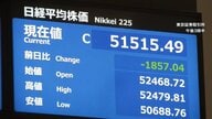 連休明けの日経平均株価一時2600円超下落…終値で5万2000円を割るのは約2カ月半ぶり　原油価格は一段と上昇
