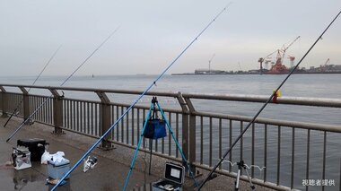 3人死亡の足場崩壊事故前の写真入手　落下したクレーンの重り500トンは赤い円筒形で下に…