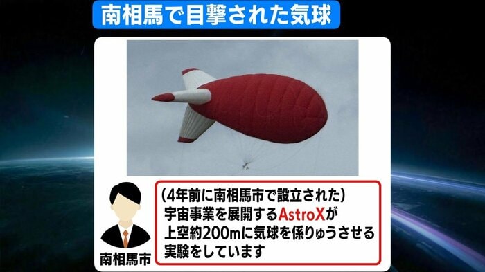 謎の飛行船の正体は…AstroXによる実証実験