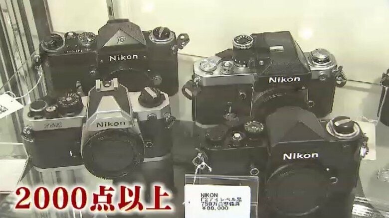 あこがれの名機と出会えるかも　厳選のカメラ2000点以上を展示・販売　フィルムカメラ人気も根強く　福岡｜FNNプライムオンライン