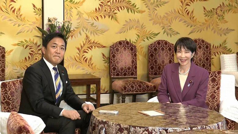 【速報】高市総裁が玉木氏に首班指名で協力要請「非常に基本政策が近い」　所得税控除拡大への協議体設置提案｜FNNプライムオンライン