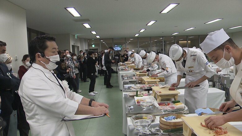 世界一の外国人寿司職人は誰？豊洲市場でコンテスト　「日本の魚はクオリティが高い」食材の魅力発信へ｜FNNプライムオンライン