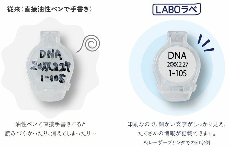 ラボ向けに開発された特殊ラベル（出典:コクヨ）