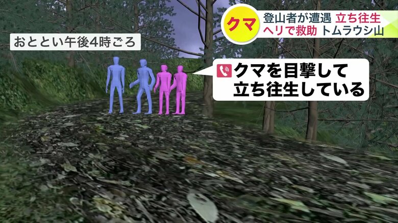 別グループの登山者が110番通報