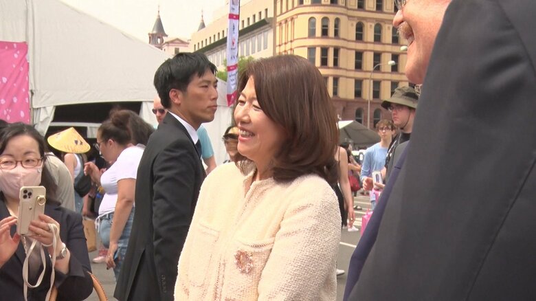 ワシントンのイベント会場を視察した裕子夫人（4月16日）