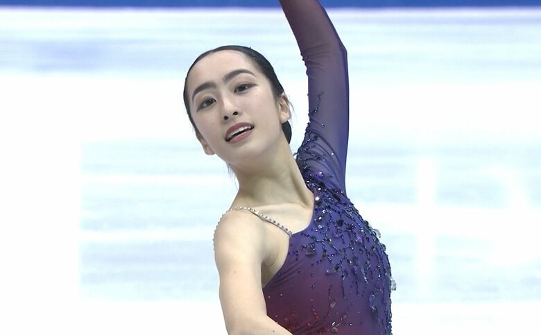ショートでパーフェクトな演技を披露した櫛田（2024年世界フィギュア）