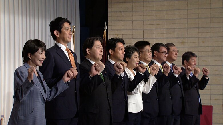 13日午後、9人の候補者が共同で記者会見