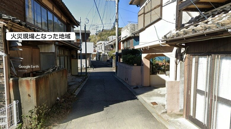 大規模火災があった佐賀関の地図