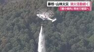 鎮火に至らずも火勢は縮小傾向　藤枝の山林火災　地上部隊が現場を確認へ