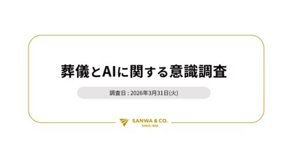 三和物産、「葬儀とAIに関する意識調査」を公開！およそ5割が「葬儀の仕事はAIに代替されない」と回答。