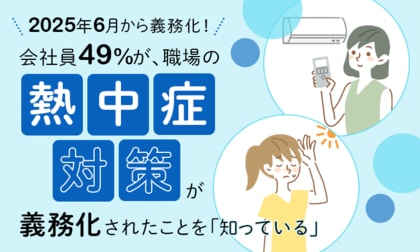 【2025年6月から義務化！】会社員49％が、職場の熱中症対策が義務化されたことを「知っている」