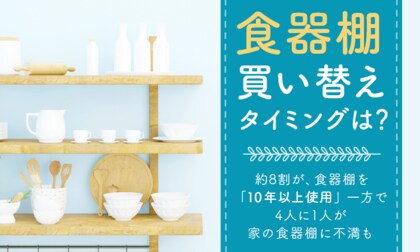【食器棚買い替えタイミングは？】約8割が、食器棚を「10年以上使用」一方で4人に1人が家の食器棚に不満も