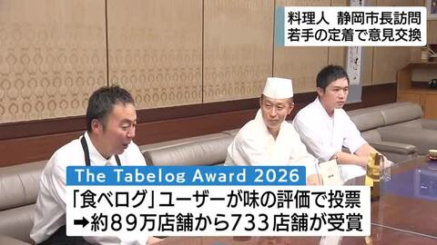 静岡市の有名料理人　難波市長と「若手料理人の育成・定着」で意見交換　「良い食材ある静岡に残ってほしい」