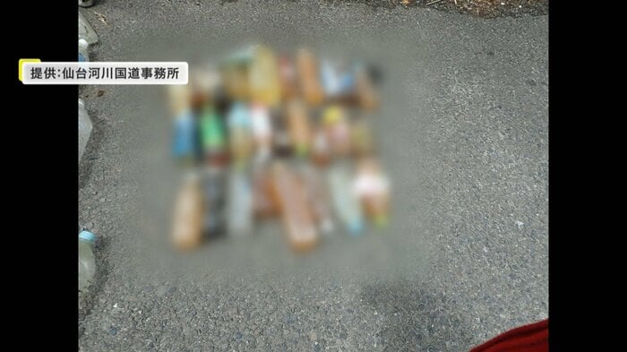 白石市の清掃活動で見つかったペットボトル