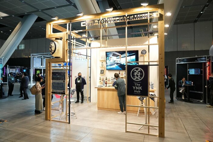 和風テイストが目をひく東京建物の展示ブース