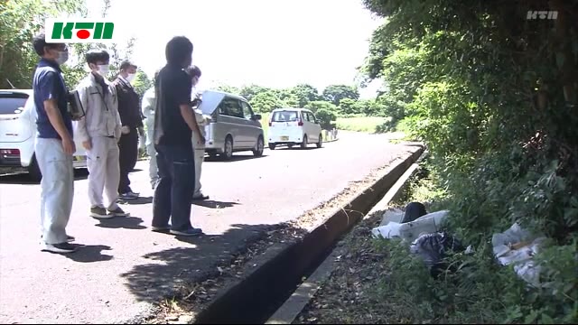洗濯機やテレビも 長崎県五島市で不法投棄合同パトロール