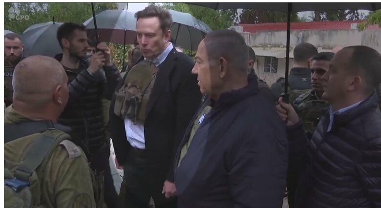 イーロン・マスク氏　戦闘休止中にイスラエルを異例の訪問　ネタニヤフ首相らと南部集落を視察　「私は世界平和を望んでいます」｜FNNプライムオンライン