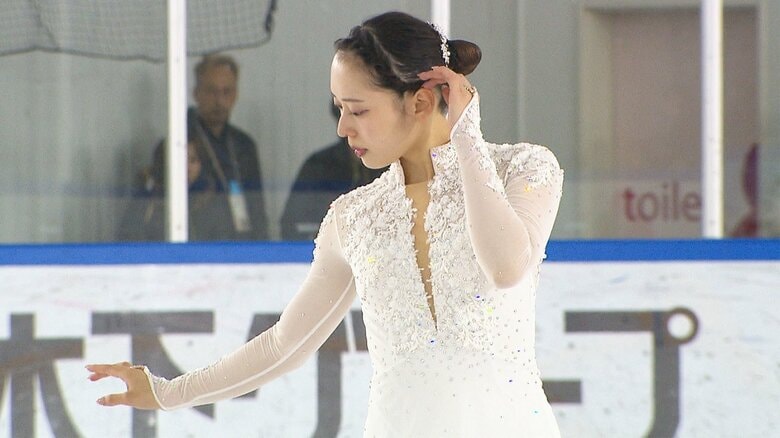 昨季から継続のショートを披露した三宅咲綺（近畿選手権）