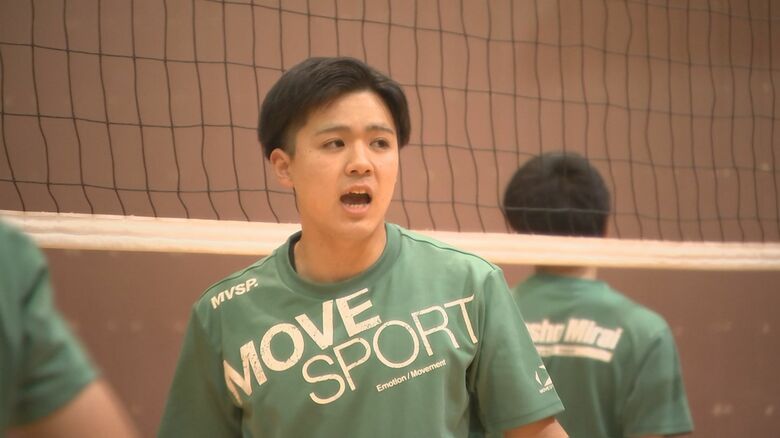 司令塔を務めるセッター・角掛利唯選手