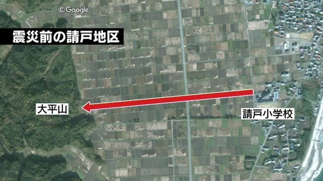 横山さんの証言による避難ルート