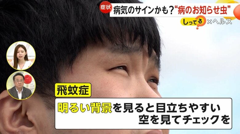 明るい背景を見ると目立ちやすくなる「飛蚊症」