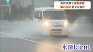 大雨で車が水没…防ぐための判断基準をJAFに聞いた　歩道の縁石の高さ、水深15センチで引き返す判断を