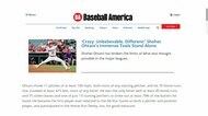 MLB 大谷翔平 年間最優秀賞 米・野球専門誌が選出