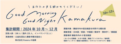 【鎌倉の夜と朝、宿泊客が求めるものは?】自由回答から浮かびあがったリアルな声、朝は「カフェ&観光情報」 夜は「イベント&グルメ情報」に注目