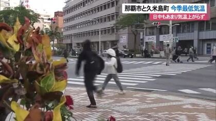 沖縄県内各地で冷え込む 国頭村奥と南城市糸数10℃下回る 那覇市と久米島町は今季最低気温