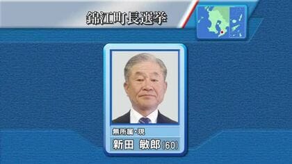 鹿児島・錦江町長選挙　9日告示　現職1人が立候補