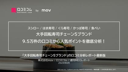 大手回転寿司チェーン5ブランド9.5万件の口コミから人気ポイントを徹底分析!