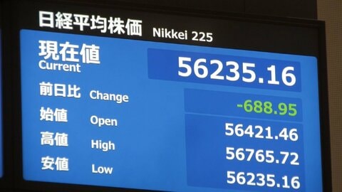 日経平均株価　一時600円超の下落　アメリカとイランの協議が合意至らず