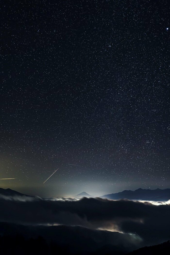 同じ場所から撮った富士山の写真